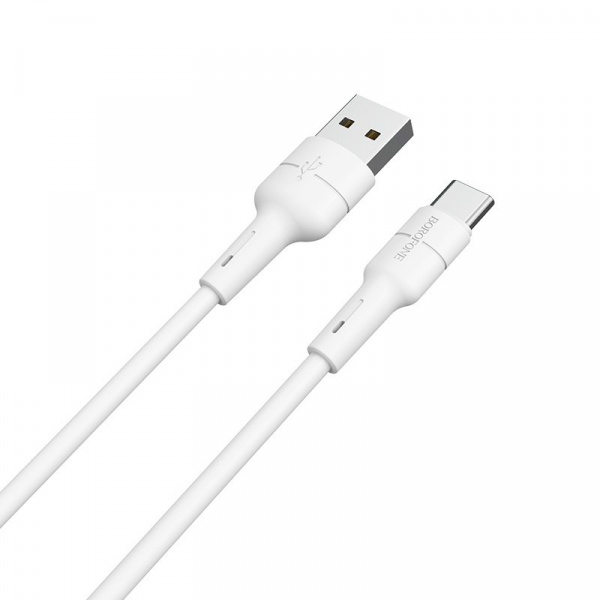 Кабель Borofone BX30 Silicone, USB - USB Type-C, 1 м, белый