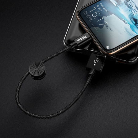 Кабель Hoco X35 Premium, USB - USB Type-C, 0.25 м, черный