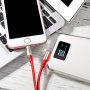 Кабель Hoco U17, lightning, 1.2 м, красный